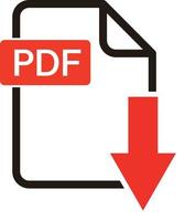 pdf datos descargar icono. sencillo vector. vector