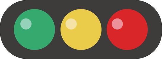 Shiny flat traffic light. Traffic vector. vector