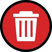 Trash can icon. Ideal for expressing deletion etc. vector. vector