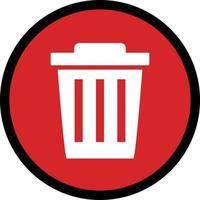 Trash can icon. Ideal for expressing deletion etc. vector. vector