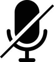 Simple microphone mute icon. vector. vector