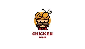 pollo hombre personaje vector