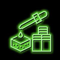 chemical pesticides soil neon glow icon illustration vector