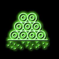 pipeline heap neon glow icon illustration vector