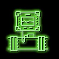 gadget for research pipeline construction neon glow icon illustration vector