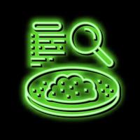 researching and analyzing soil neon glow icon illustration vector