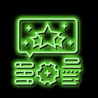 reputation management neon glow icon illustration vector