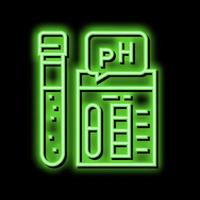 ph soil testing neon glow icon illustration vector