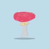 Mushroom vector with warm color