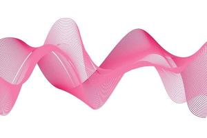Abstract pink light lines on white background. abstract wave background for computer wallpaper and landing page. vector