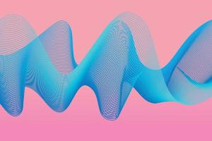 Abstract blue light lines on pink background. abstract wave background for computer wallpaper and landing page. vector