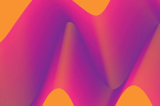 Abstract pink wave on orange background. abstract wave background for computer wallpaper and landing page. vector