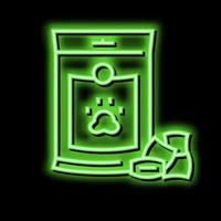 supplements for pet neon glow icon illustration vector