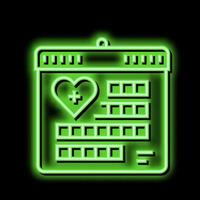 schedule homecare service neon glow icon illustration vector