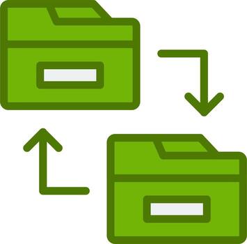 carpeta compartiendo vector icono