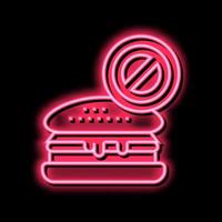 fat free diabetes diet neon glow icon illustration vector