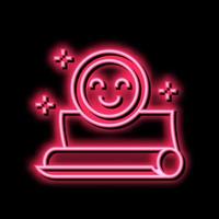 textile roll neon glow icon illustration vector