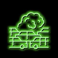 transport car smoke neon glow icon illustration vector