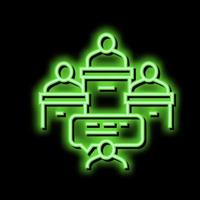 litigation law procedure neon glow icon illustration vector