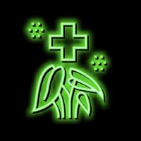 healthcare phytotherapy neon glow icon illustration vector