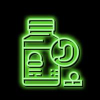 treatment digestion system neon glow icon illustration vector