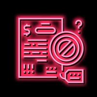 refuse loan neon glow icon illustration vector