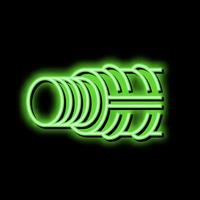 threaded fittings neon glow icon illustration vector