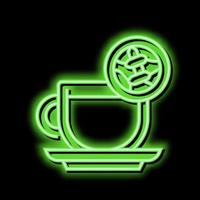 white tea neon glow icon illustration vector