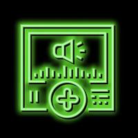 audio message ugc neon glow icon illustration vector