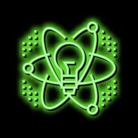 idea and realization neural network neon glow icon illustration vector