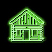 cabin house neon glow icon illustration vector