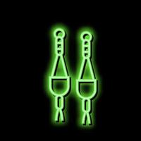 hanging pots for house plant neon glow icon illustration vector