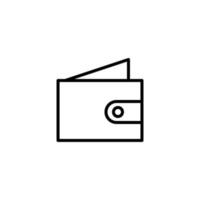 Wallet icon with outline style vector