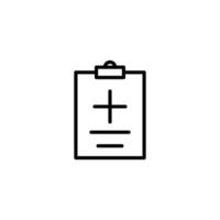 Patient data icon with outline style vector