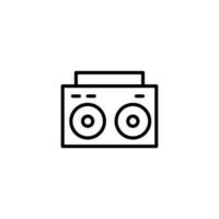 Radio icon with outline style vector