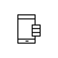 Battery icon with outline style vector