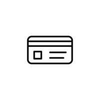 Name card icon with outline style vector