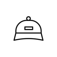 Hat icon with outline style vector