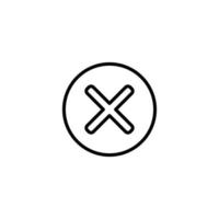 Exit icon with outline style vector