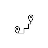 Location icon with outline style vector