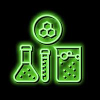 chemical substrate pharmaceutical production neon glow icon illustration vector