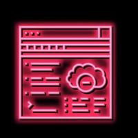 online access to cloud, or hacking account neon glow icon illustration vector