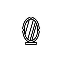 Mirror icon with outline style vector