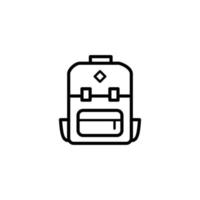 Suitcase icon with outline style vector