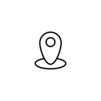 Location icon with outline style vector