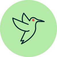 icono de vector de colibrí