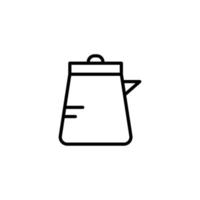 Teapot icon with outline style vector