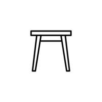 Chair icon with outline style vector