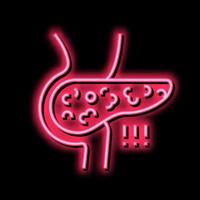 fatty liver neon glow icon illustration vector