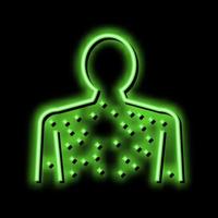 skin rash disease neon glow icon illustration vector